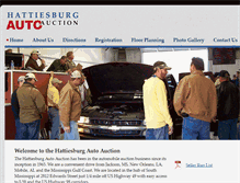 Tablet Screenshot of hattiesburgautoauction.com